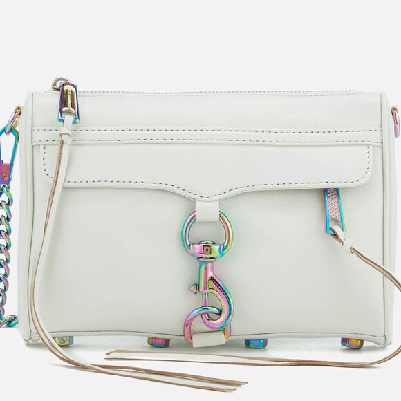 Rebecca Minkoff Women's Mini Mac Cross Body Bag - Bianco - Picture 1 of 13